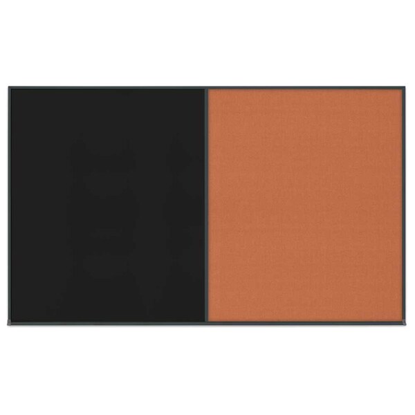 Double Door Radius Corkboard, 60"x36", Hea